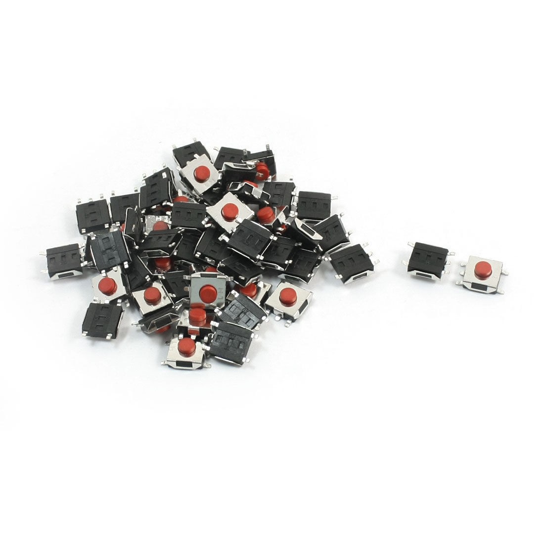 55Pcs Momentary Tact Tactile Push Button Switch 6mmx6mmx3.1mm 5-pin