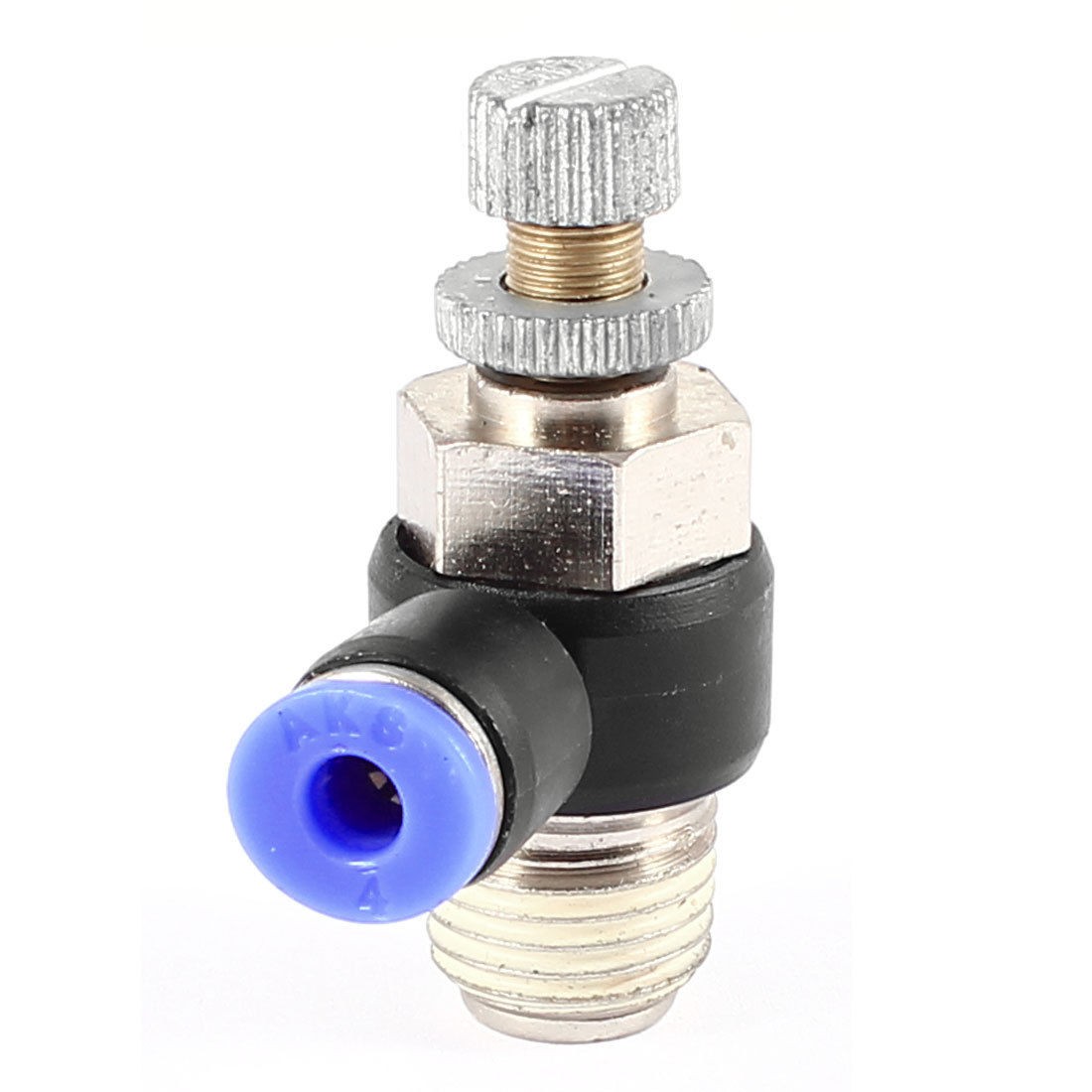 1 4PT Thread 4mm Tube Pneumatic Air Flow Speed Control Valve Push in Fitting