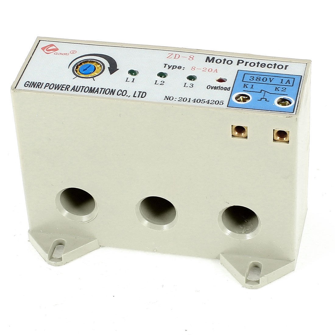 ZD-8 3 Phase 8-20 Ampere Adjustable Current Motor Circuit Protector