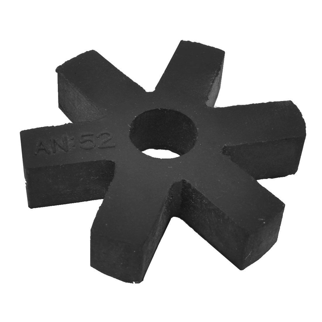 13mm Bore 6 Petals 2" x 2" Black Rubber Shaft Coupler Coupling Damper