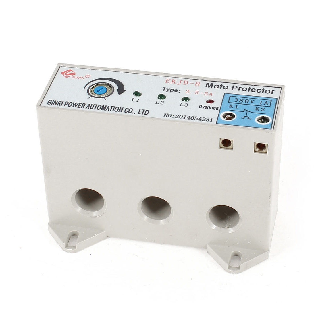 EKJD-8 3 Phase 2.5-5 Ampere Adjustable Current Motor Circuit Protector