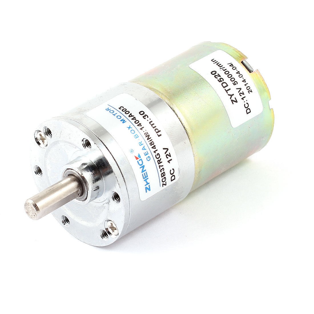 DC 12V 5000 RPM Speed 6mm Dia Shaft Magnetic Gearbox Electric Geared Motor