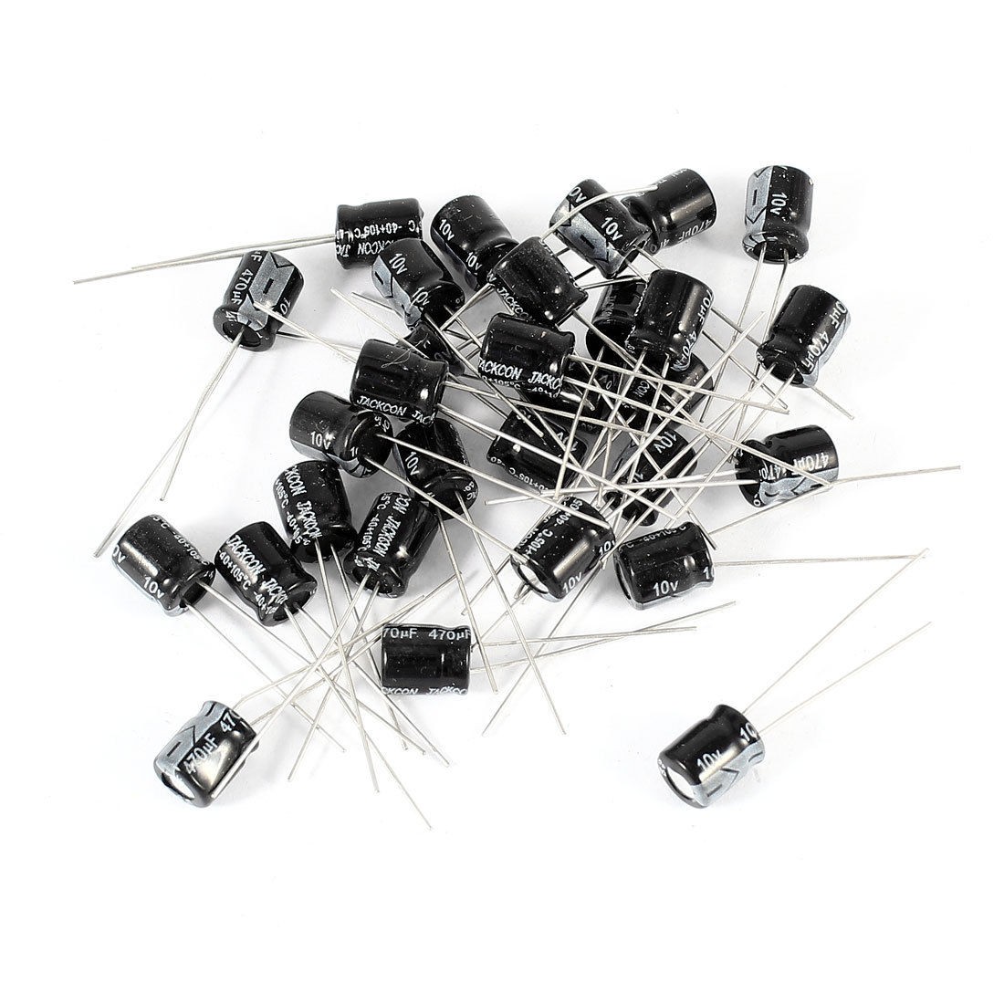 30 Pcs Electrolytic Capacitor Radial Lead 10V 470uF 8x6mm