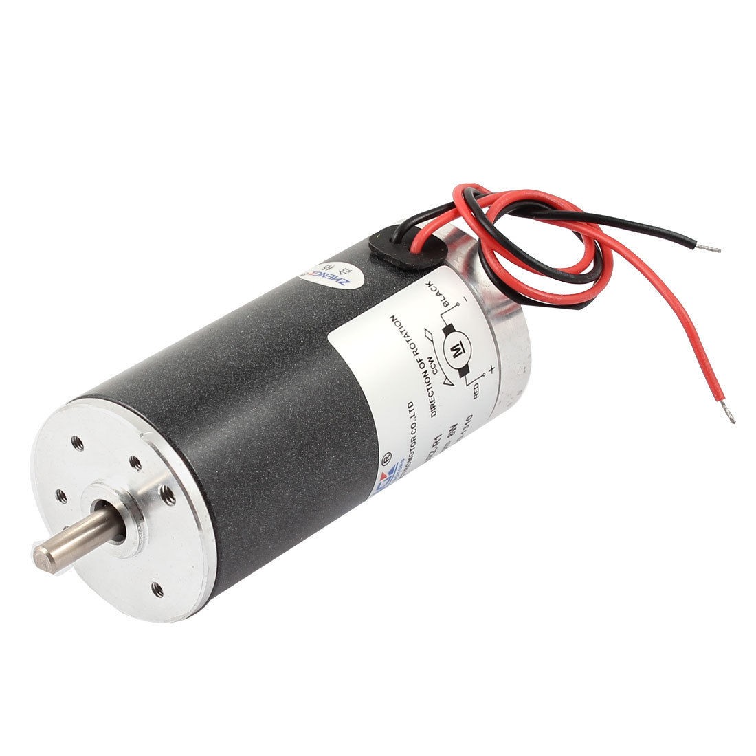 DC 24V 4000 RPM Speed 8W 5mm Dia Shaft Wired Connector Metal Electric Motor