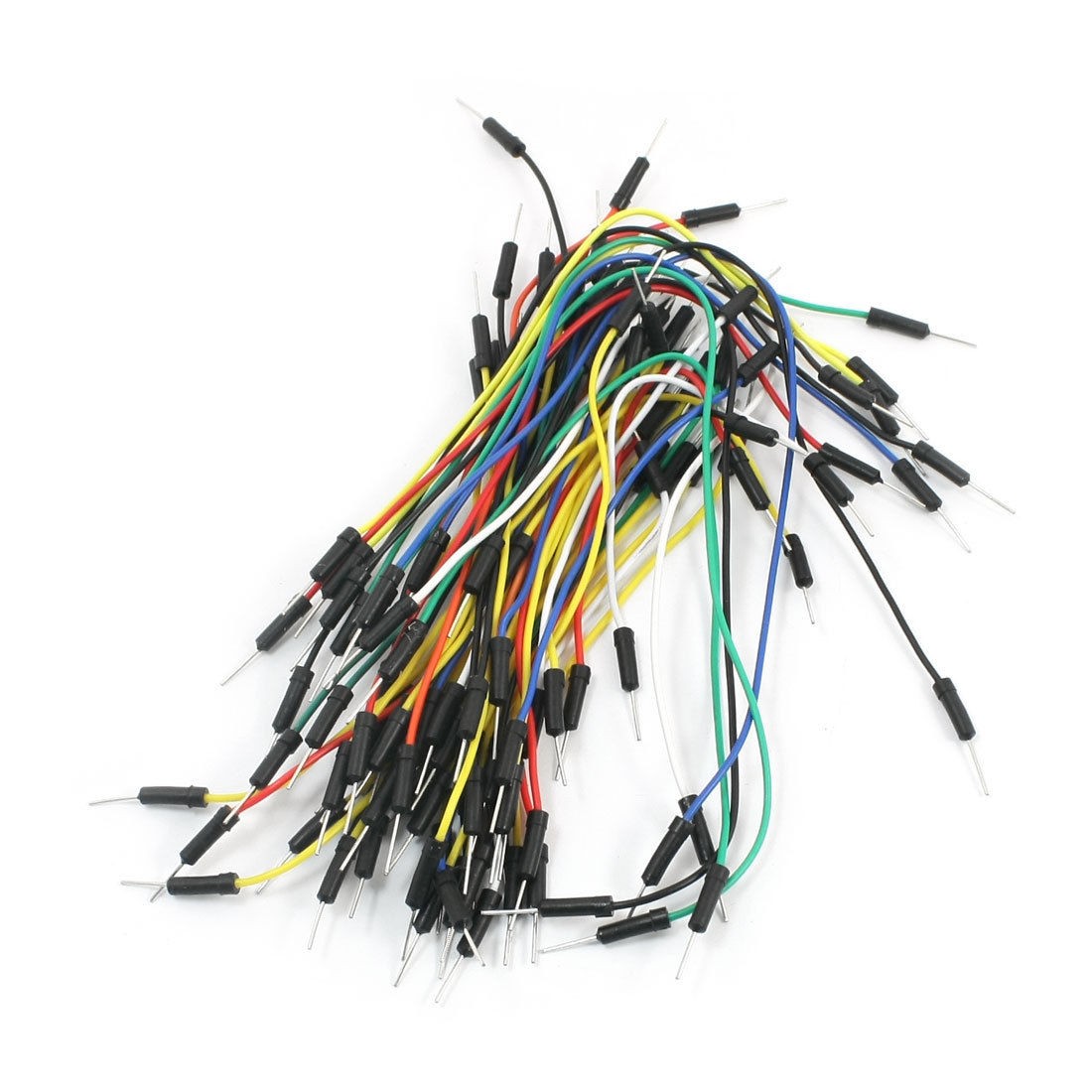 65pcs 1P-1P Male to Male Solderless Connector Test Jumper Cable Wire 10cm