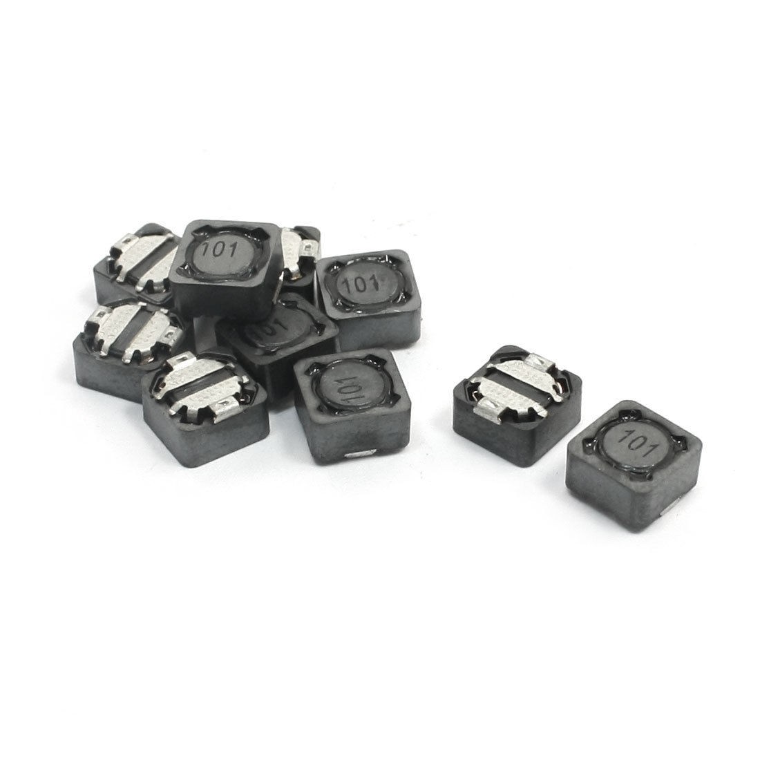 10 Pcs 7mm x 7mm x 4mm 100uH Gray Square SMT Power Inductor Gray