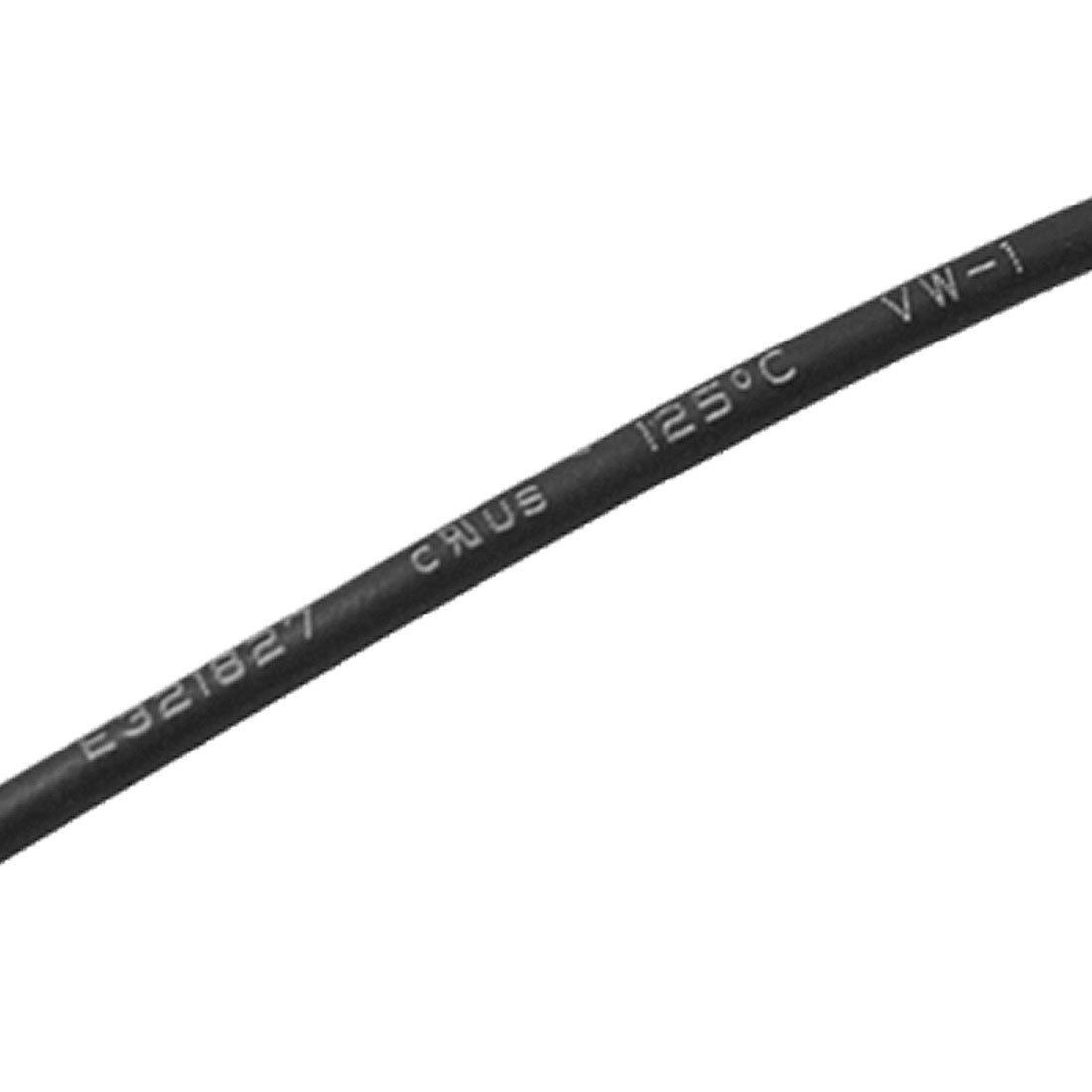 0.8mm Dia. Black Heat Shrinkable Tube Shrink Tubing 6M 19.7ft