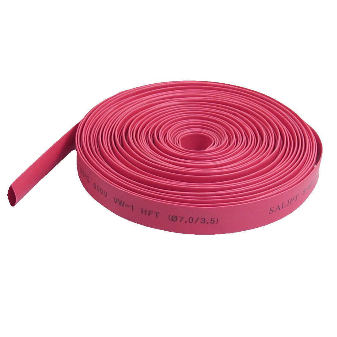 600VAC 125C 7mm Diameter 2:1 Red Polyolefin Heat Shrinkable Tube 10M