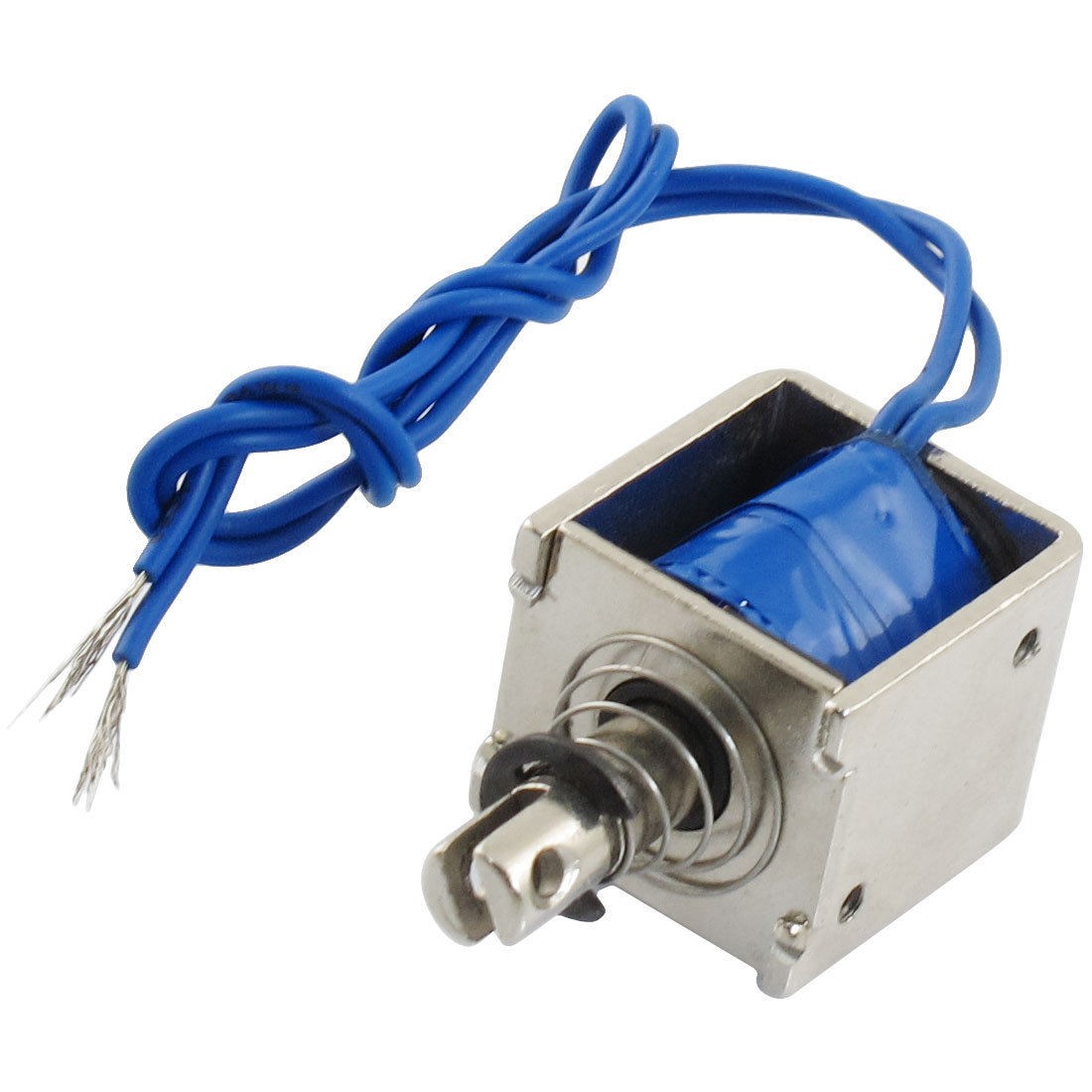 DC 24V 1A 10mm Rod Open Frame Push Type Solenoid Electromagnet