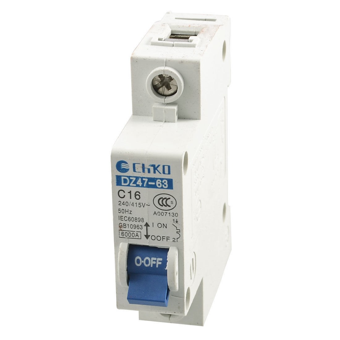 Overload Protection Single Pole AC 240/415V 16A Mini Circuit Breaker