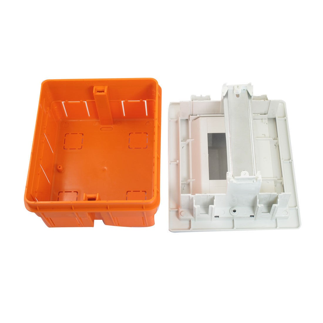 Orange Plastic 6 Ways 35mm Mounting Rail Power Distribution Box