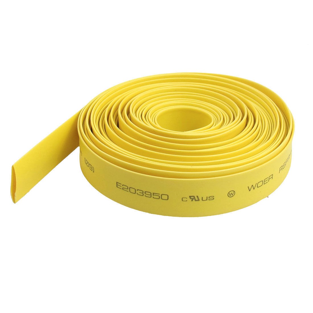 Ratio 2:1 9mm Dia Yellow Polyolefin Heat Shrinkable Tube 6M Long
