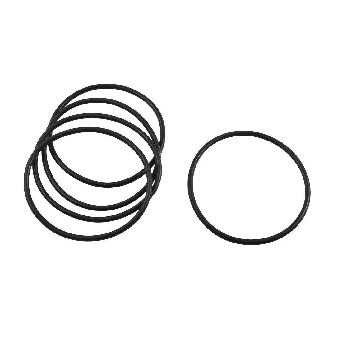 5 Pcs 77mm External Dia 3.5mm Thickness Rubber Oil Seal O Ring Gaskets Black