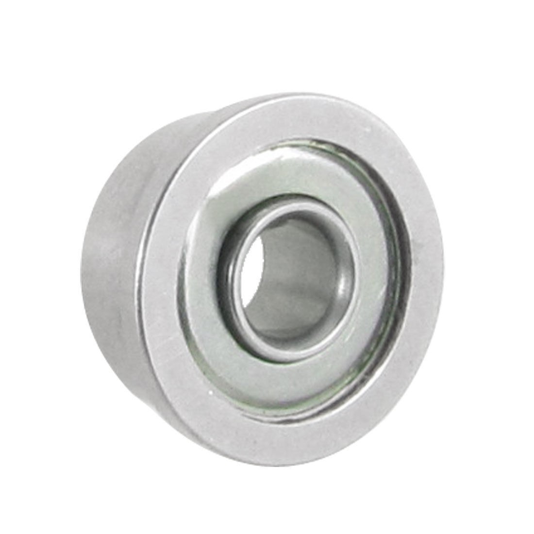 3mm x 8mm x 4mm Radial Sealed Deep Groove Flanged Ball Bearing Silver Tone