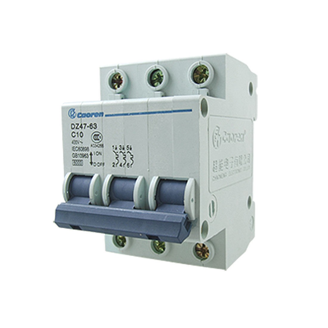 10A Three Pole 3P Miniature Overloaded Circuit Breaker