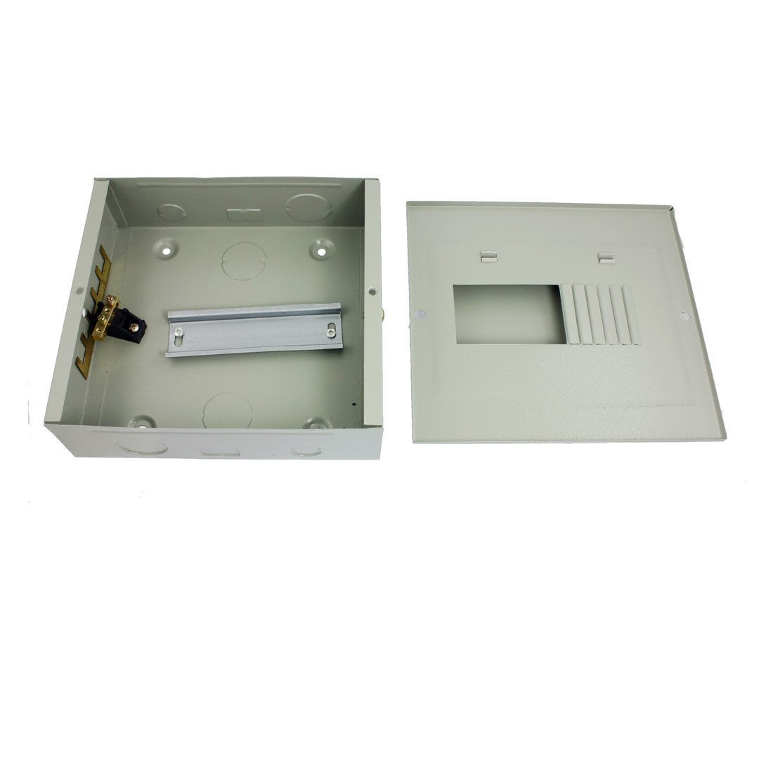 Rectangular Gray Metal 4-6 Way Power Distribution Box Guard Cover