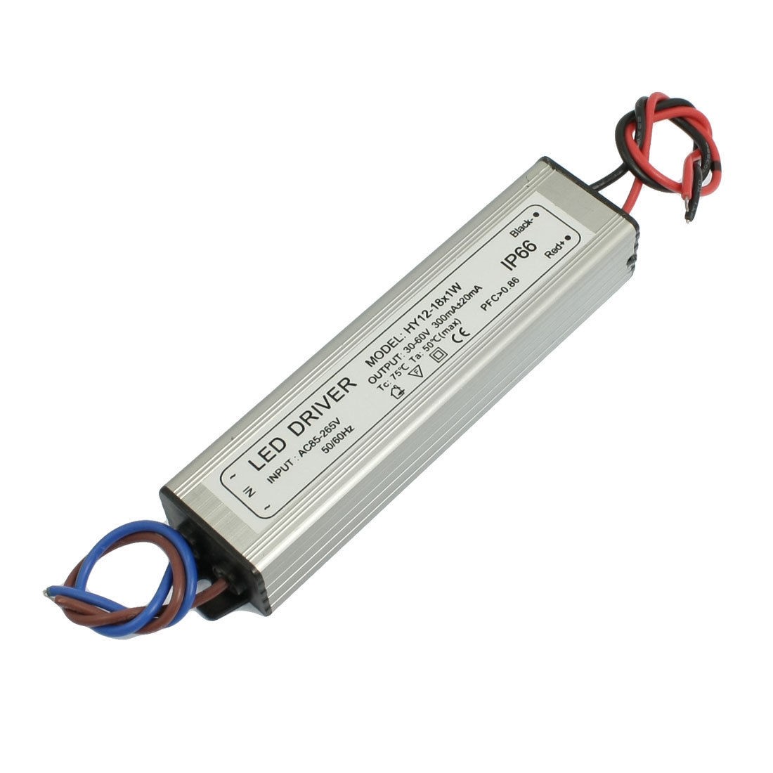 AC 85V-265V 30-60V Power Supply Driver Waterpproof for (12-18)x1W LED Light