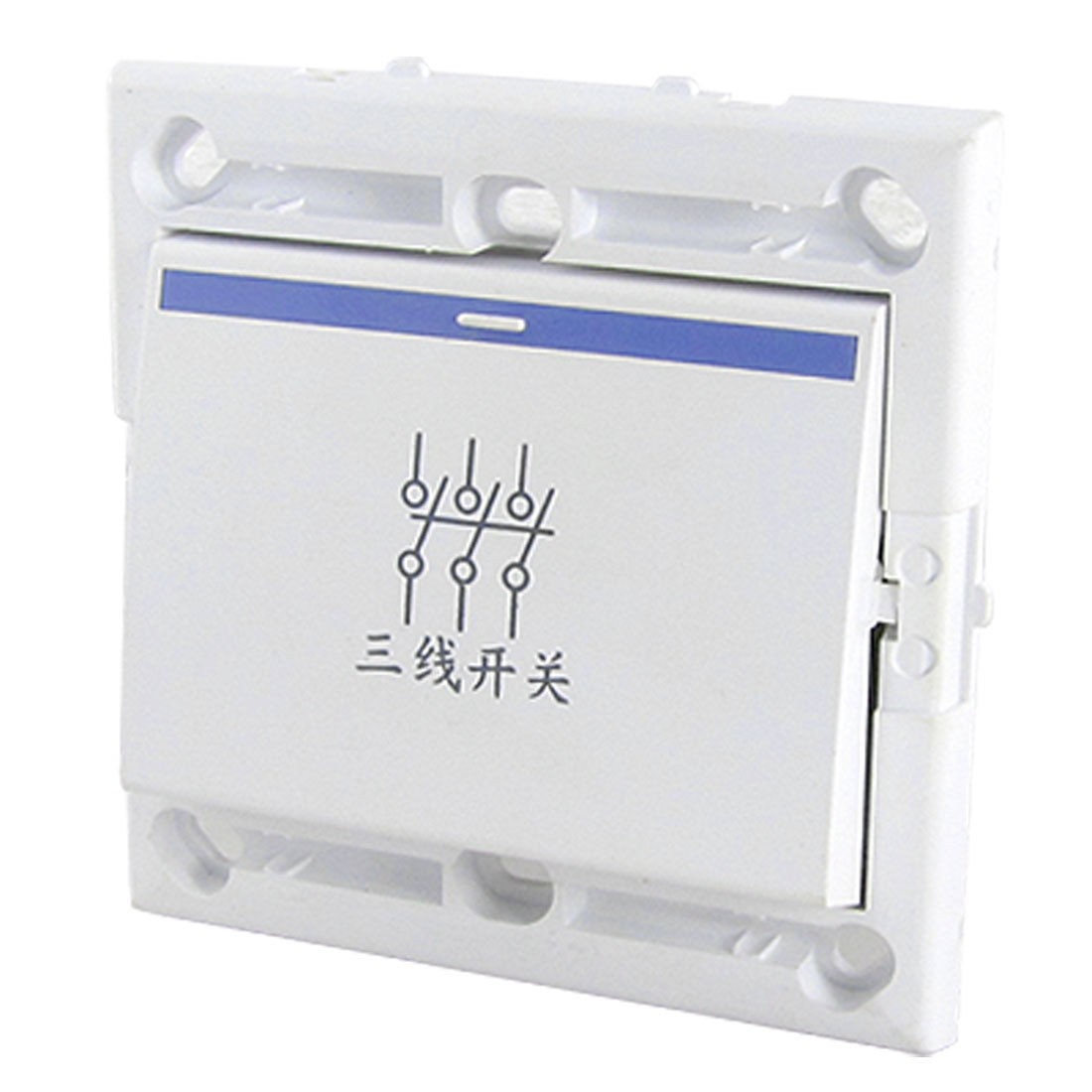 AC 380V 20A Square Face 1 Gang 3 Way On/Off Wall Mounted Switch White