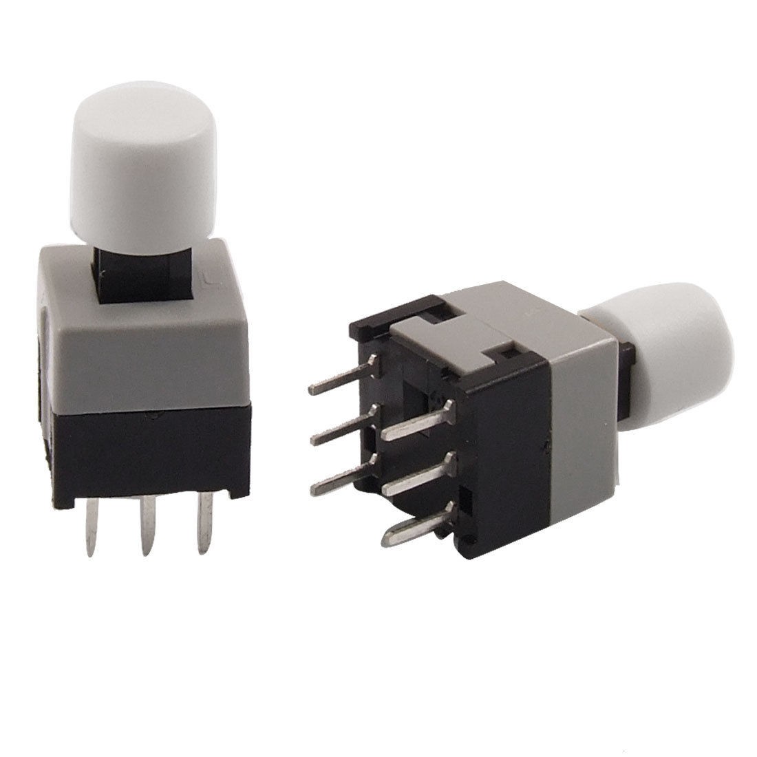 10pcs 8.5 x 8.5 x 18mm Momentary Tact Tactile Push Button Switch 6 Pin DIP w Cap