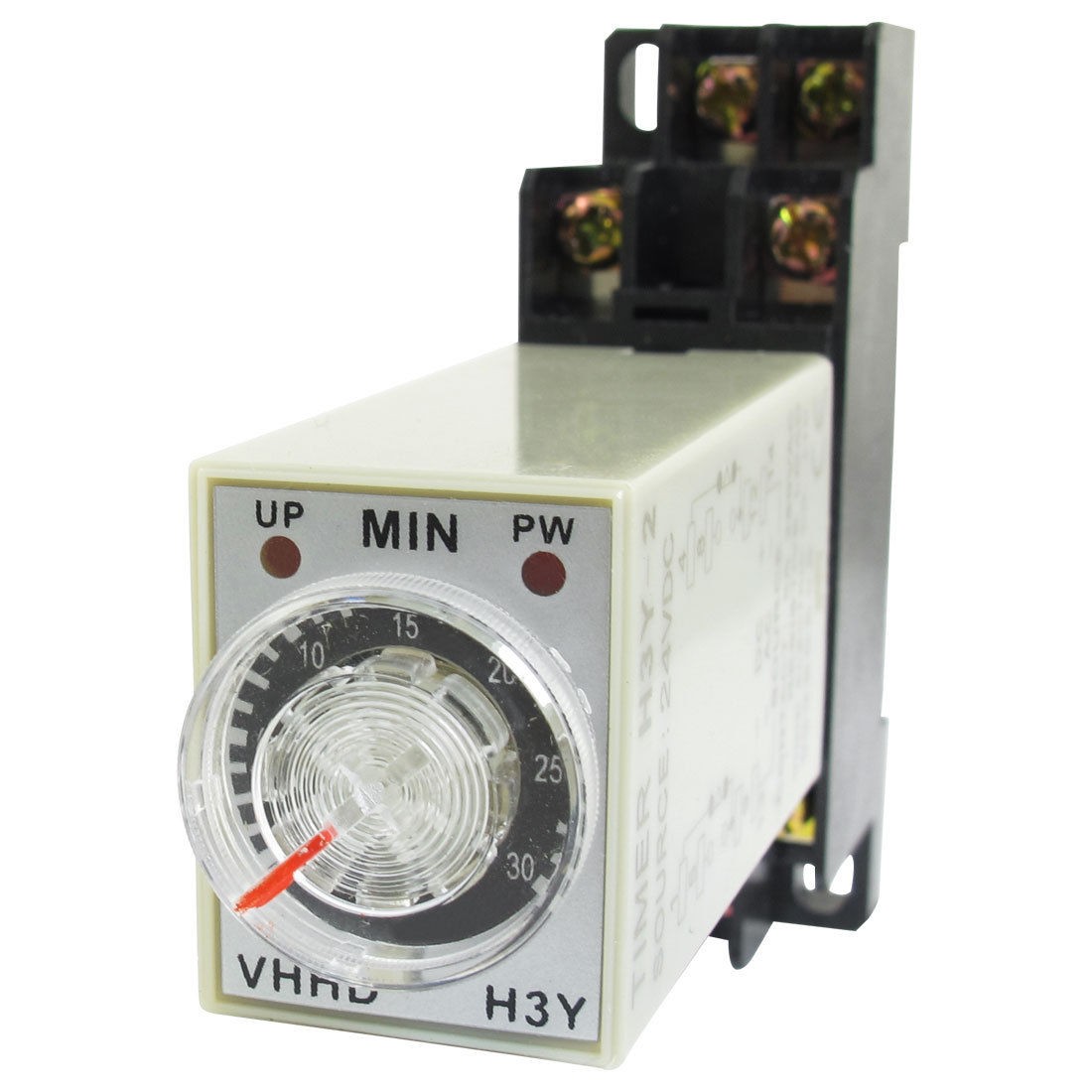 DC 24V 0-30 Minute 30m Timer Power On Delay Time Relay 8 Pin H3Y-2 w Socket