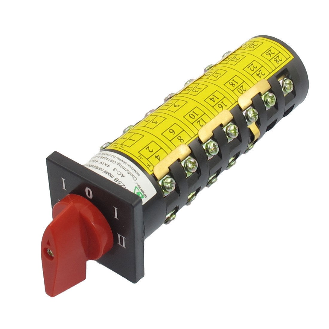 AC 400V 4KW 24 Screw Terminals 5 Position Rotary Cam Change Over Switch