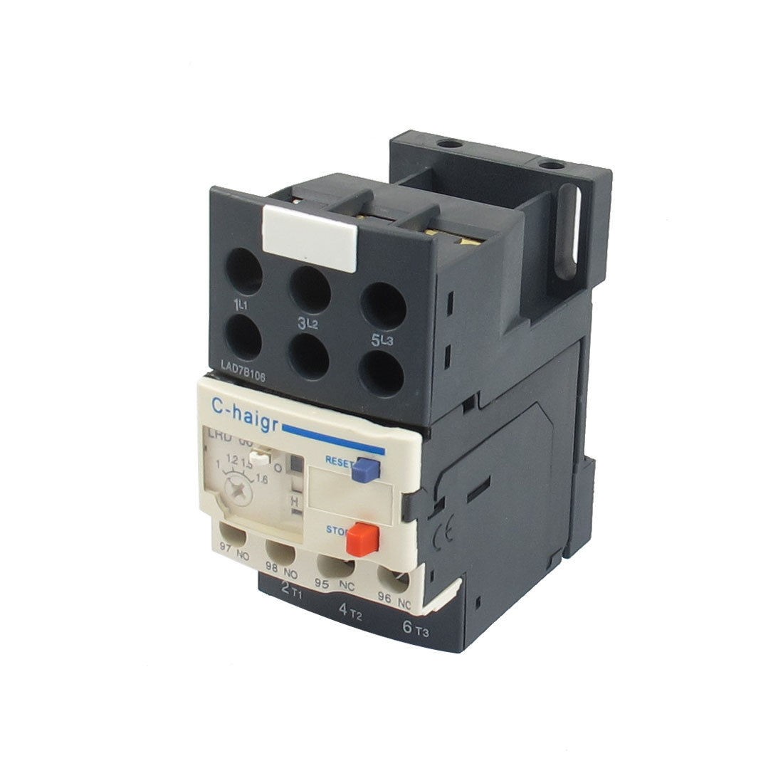 JR28-25 1.6A 690V 1NO 1NC 3 Phase Thermal Overload Relay w LAD7B106 Socket