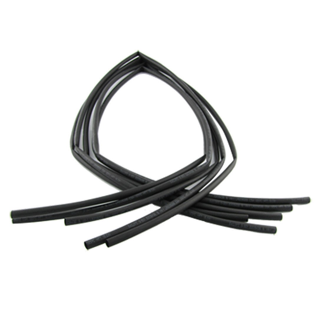 5 Pcs 6mm 15/64" Black Polyolefin Insulation Heat Shrink Tubing 1M