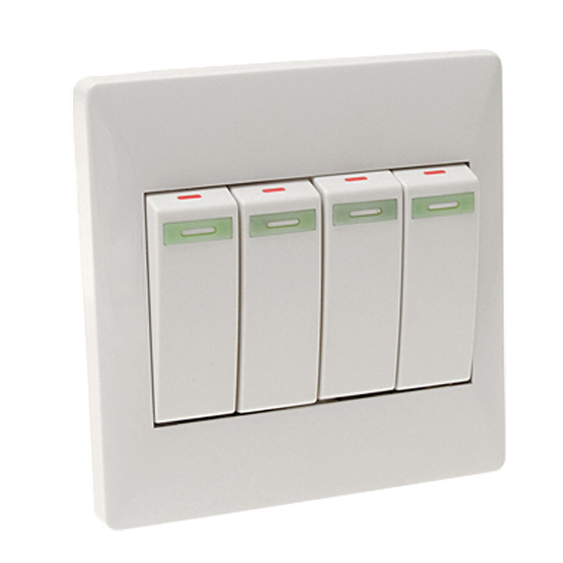 4 Gang Button Wall Mount Light Lamp Switch Plate Cover