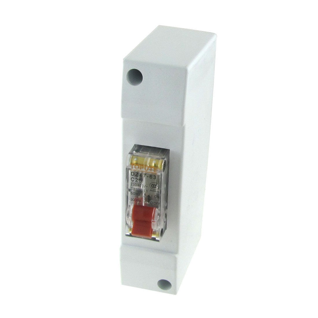 AC 230V 400V 25A 1P Transparent Mini Circuit Breaker MCB with Housing