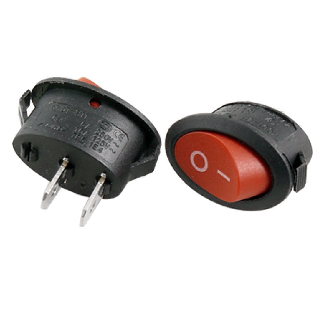 10 Pcs AC 6A/250V 10A/125V 2 Pin ON/OFF I/O SPST Snap in Oval Boat Rocker Switch