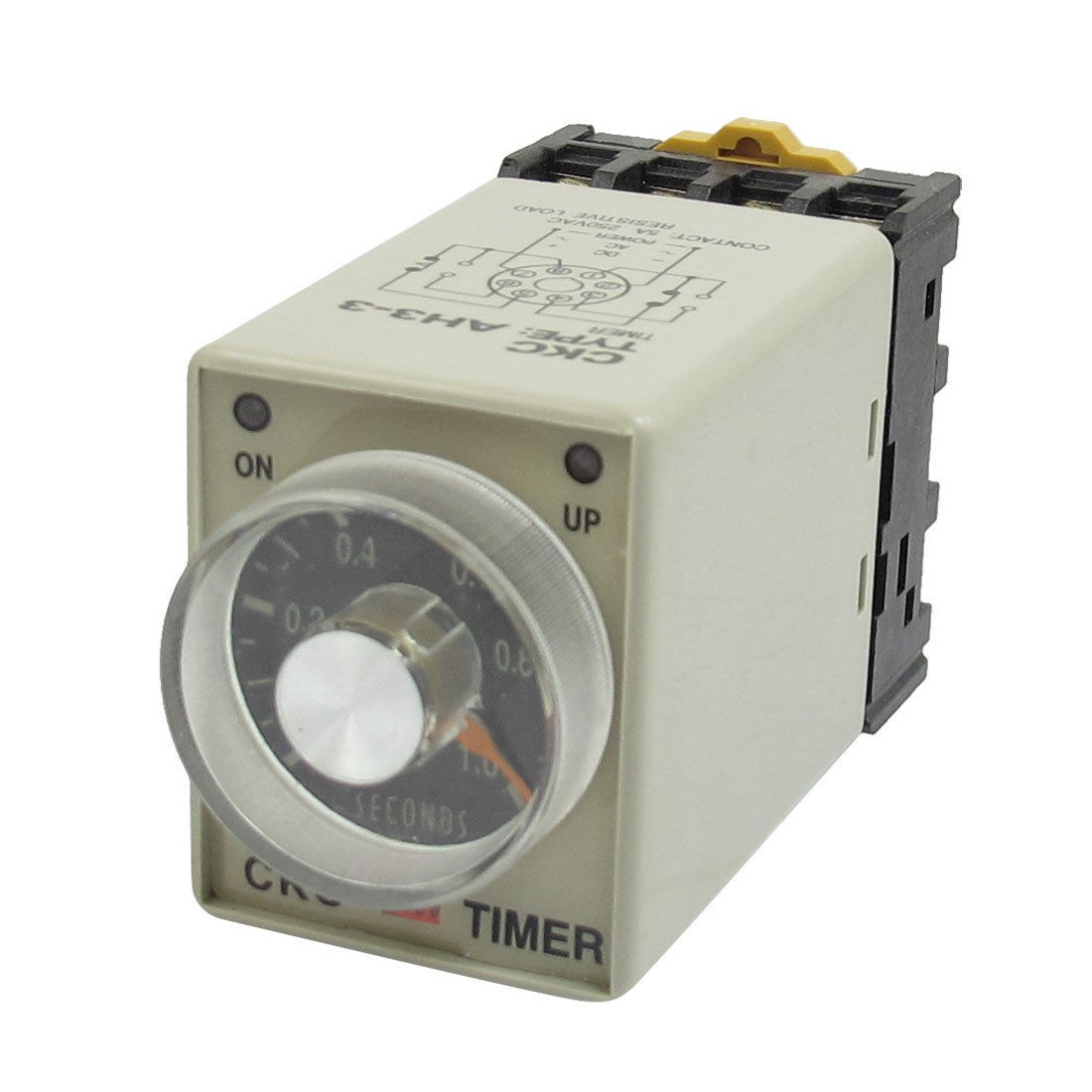 On/Up LED Indicator 0-1 Sec 8P AH3-3 Power Timing Relay 380VAC + Base