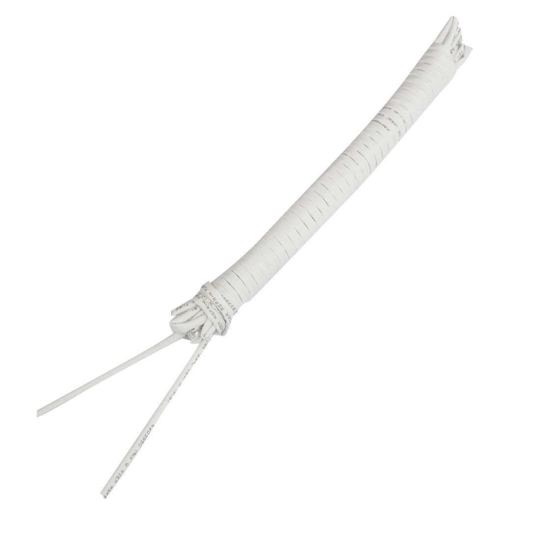 4M 13.1 Ft Long 1.5mm Dia. White Polyolefin Heat Shrinkable Tube