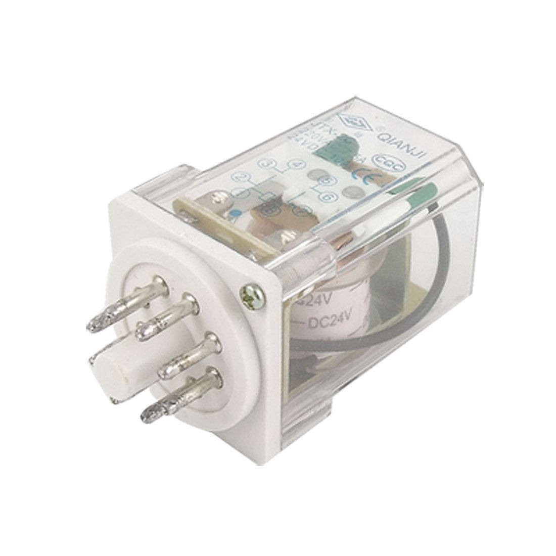 JTX-2C DC 24V Coil 7.5A 220V AC / 10A 24VDC Electromagneti<wbr/>c Relay 8 Pins