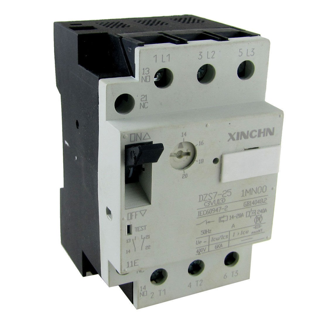 14-20A 1NO 1NC 25A 3 Pole Motor Protector Circuit Breaker