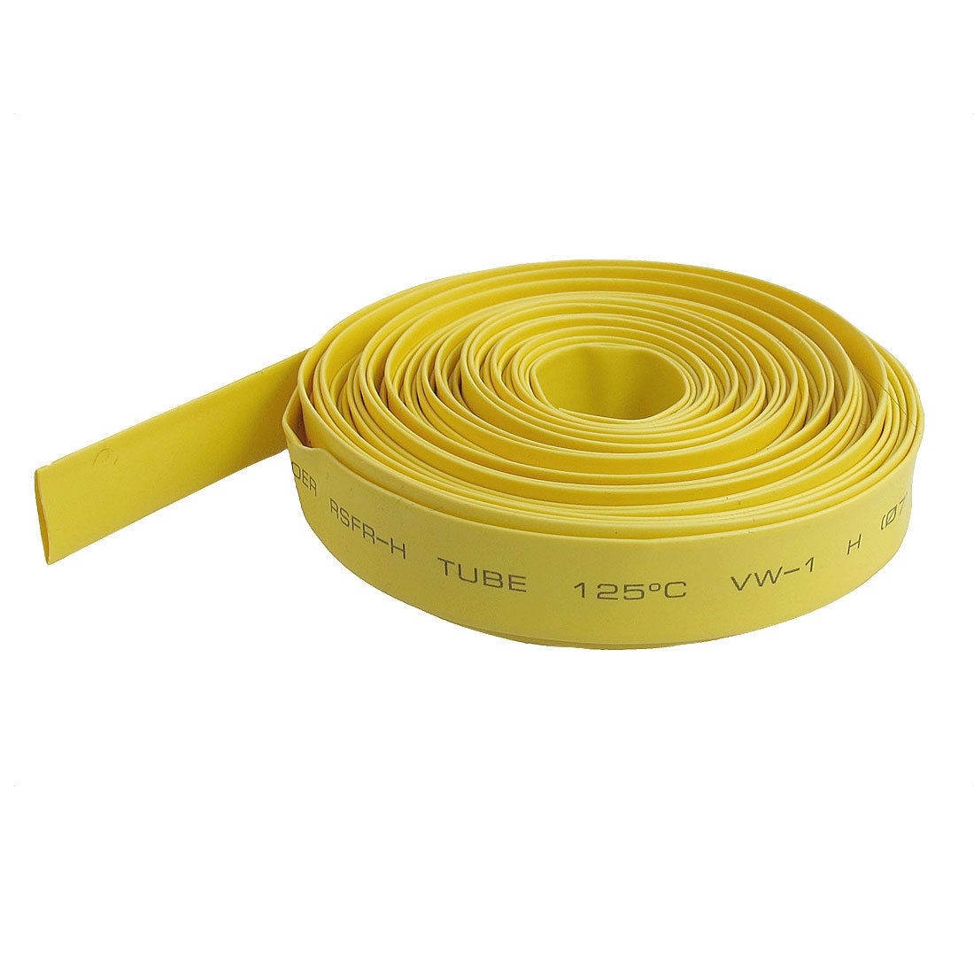 Ratio 2:1 7mm Dia Yellow Polyolefin Heat Shrinkable Tube 6M 19.7Ft