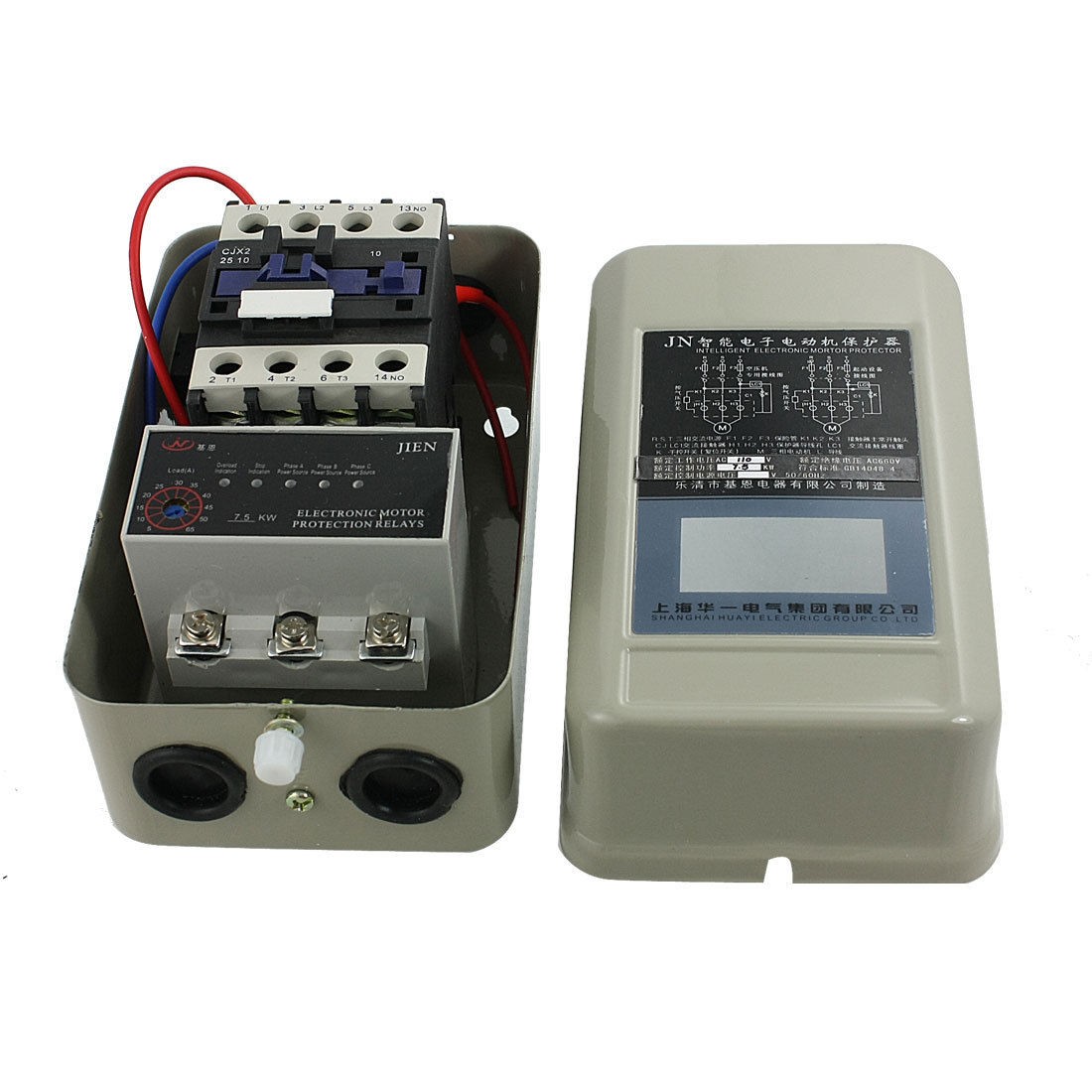 LED Indicator 4 NO AC Contactor Intelligent Motor Protector Relay 7.5KW 110V