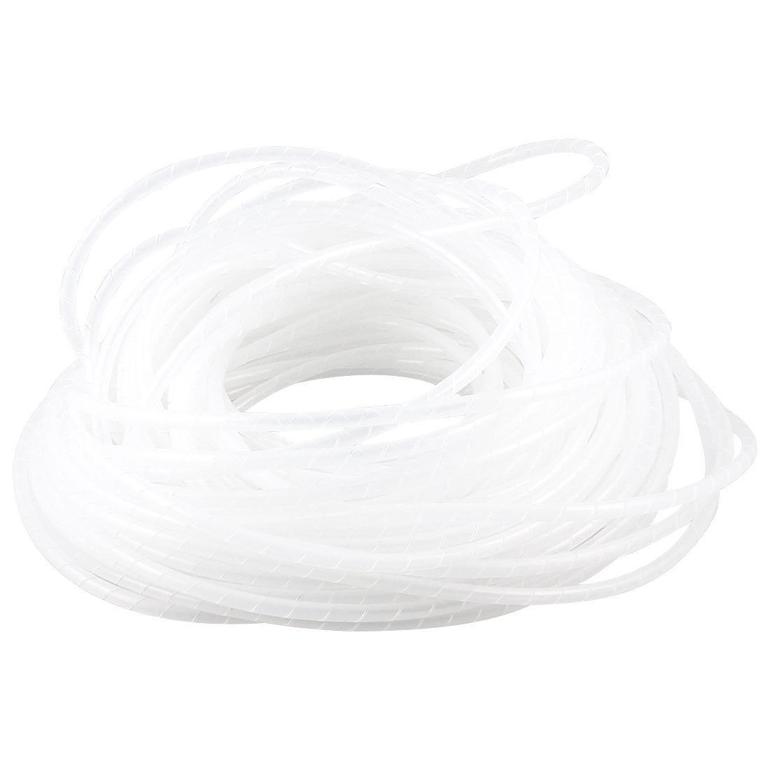 4mm Diameter 25M Length Flexible Clear White Plastic Spiral Hose
