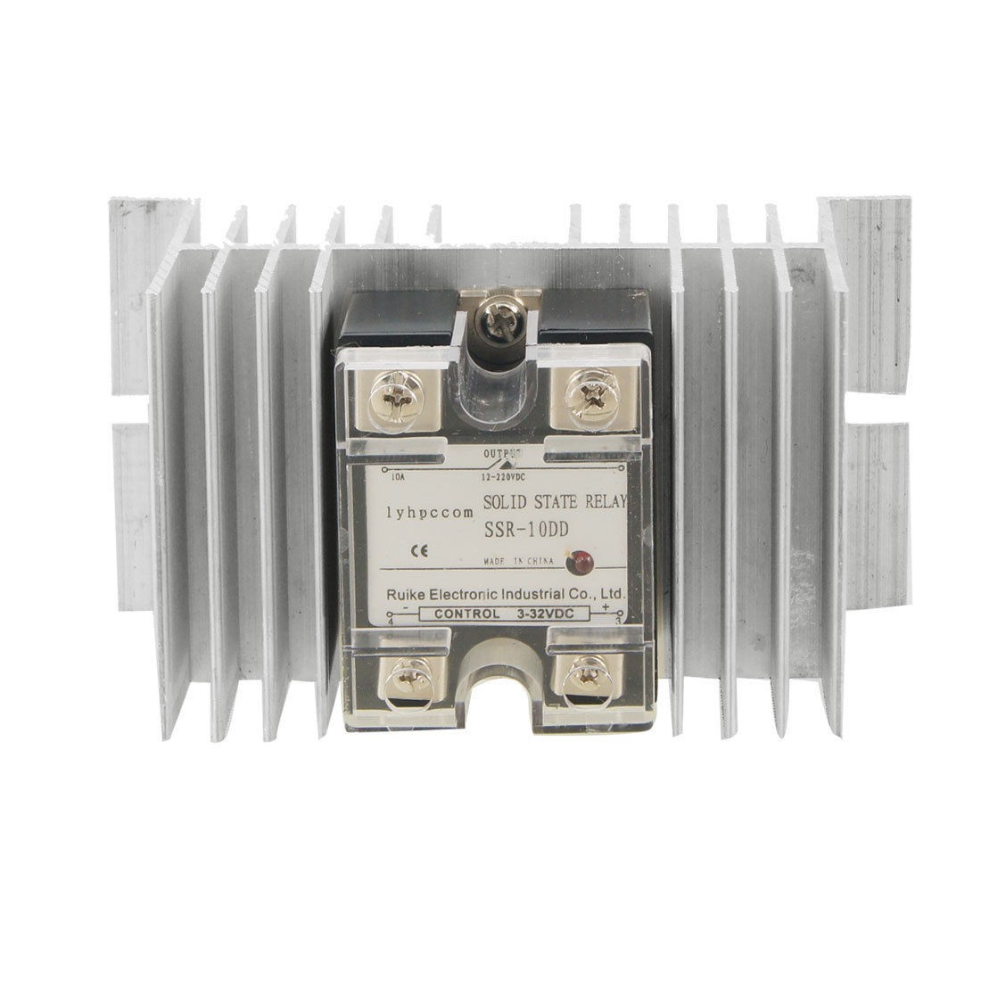 10A DC-DC Single Phase Solid State Relay SSR DC 3-32V / DC 12-220V + Heat Sink