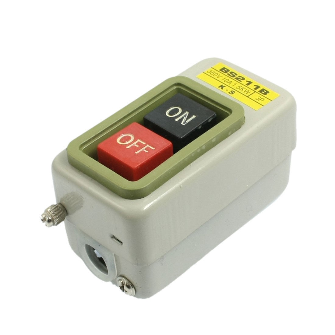 BS-211B Momentary On/Off Power Push Button Control Switch 3P 380V 10A 1.5KW