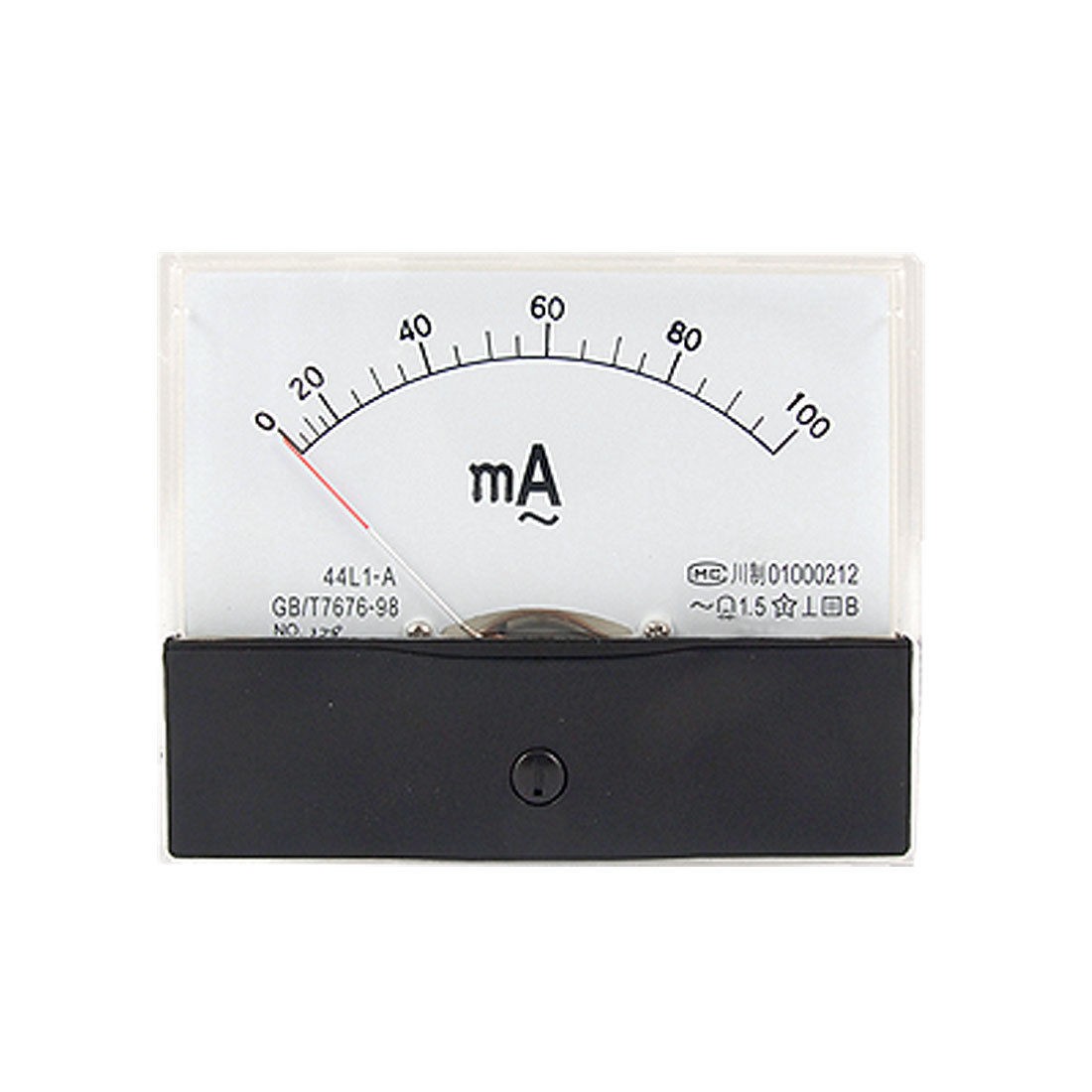 Rectangle Panel 100mA AC Analogue Ammeter Ampere Meter