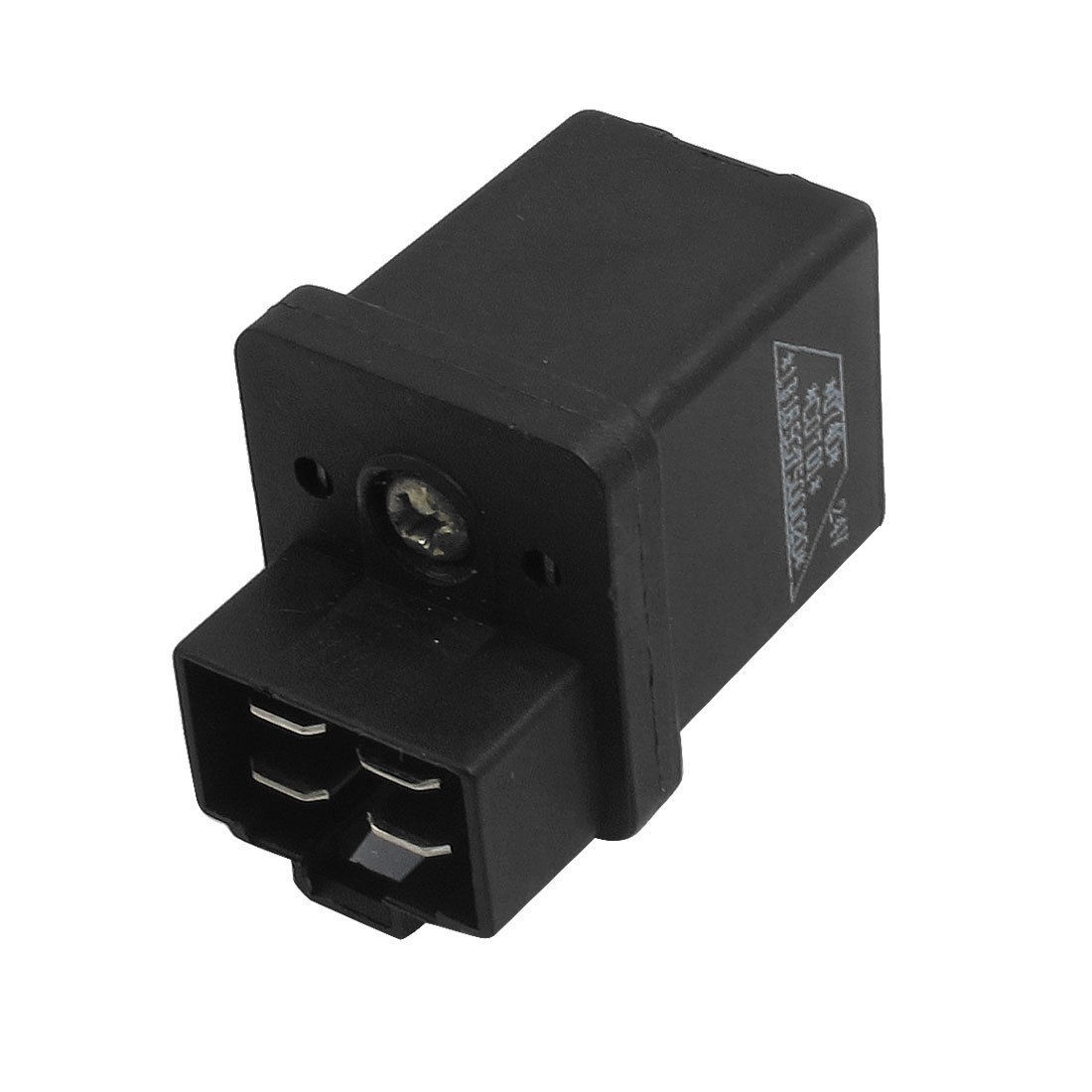 DC 24V 30A NO 4 Pin 15mm Rail Socket Automotive Truck Car Relay