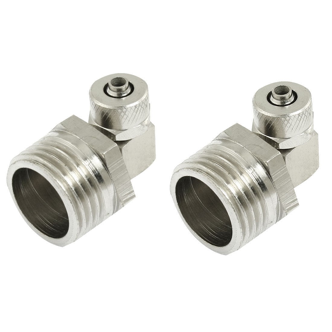 Quick Coupler Screw 1 2" PT Thread 4mm x 6mm Air Tubing Fittings 2 Pcs