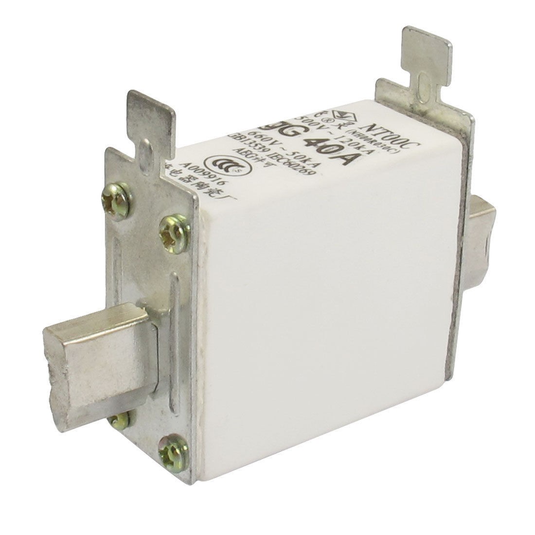 500V 120kA 660V 50kA gG 40A Blade Contact Ceramic Fuse Link NT00C