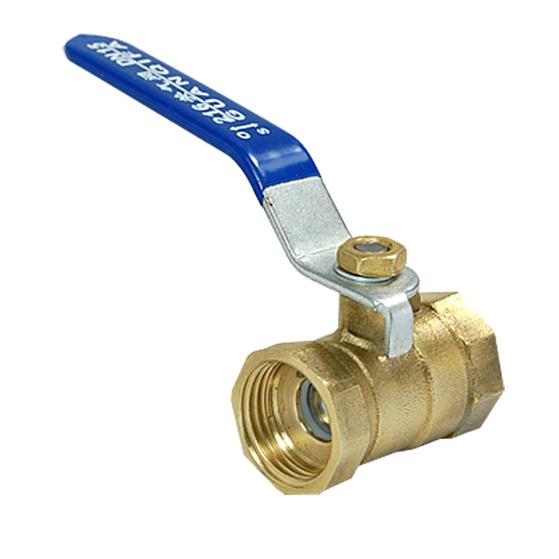 1/2" Bronze Brass Full Port Ball Valve w Blue Handle