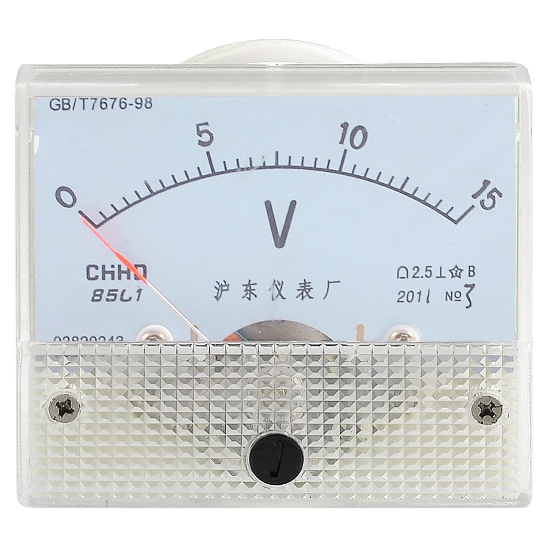 Screw Mounting Plastic Shell AC 15V Analog Pointer Volt Meter Panel