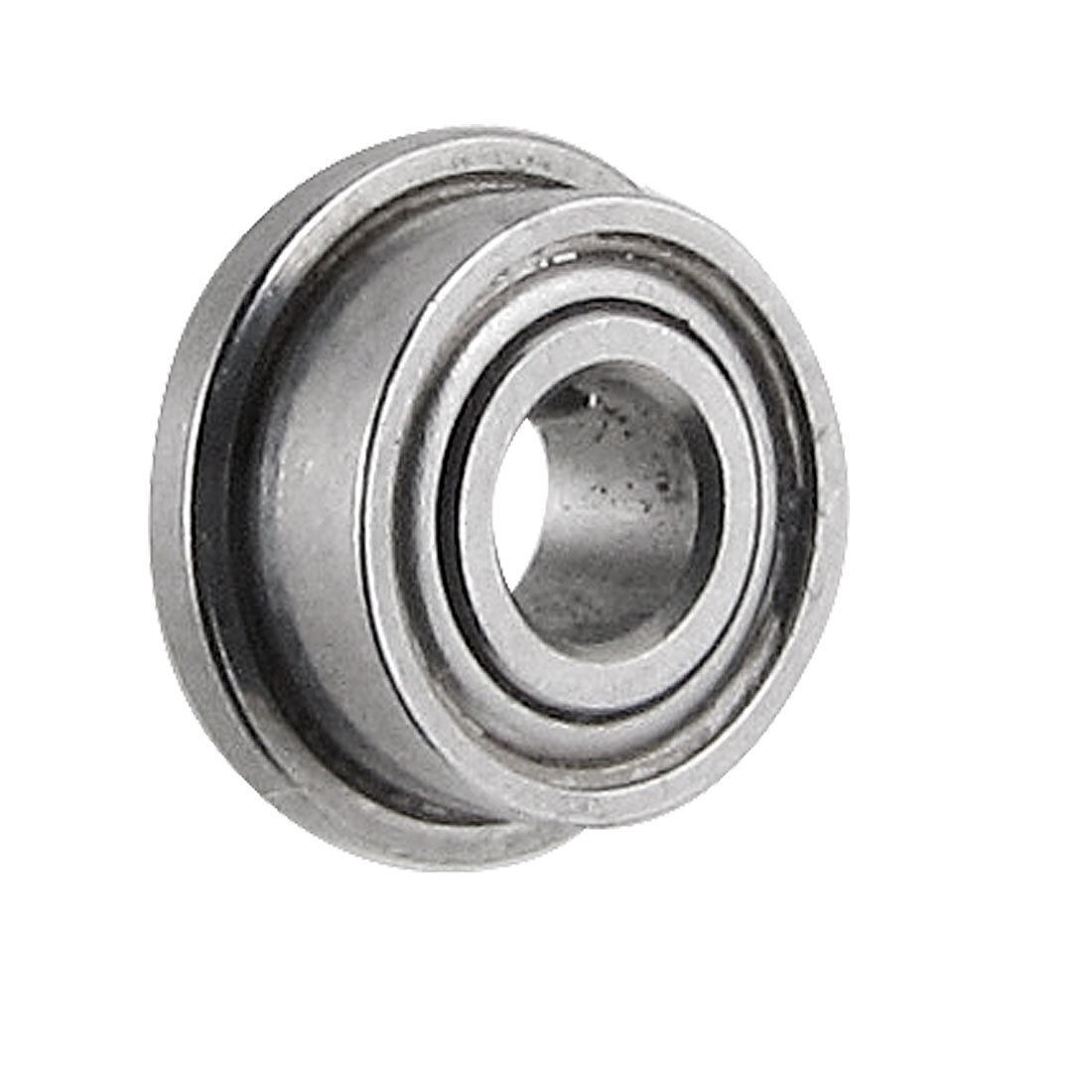 6mm x 2.5mm x 2.5mm Radial Shielded Deep Groove Flanged Ball Bearing Silver Tone