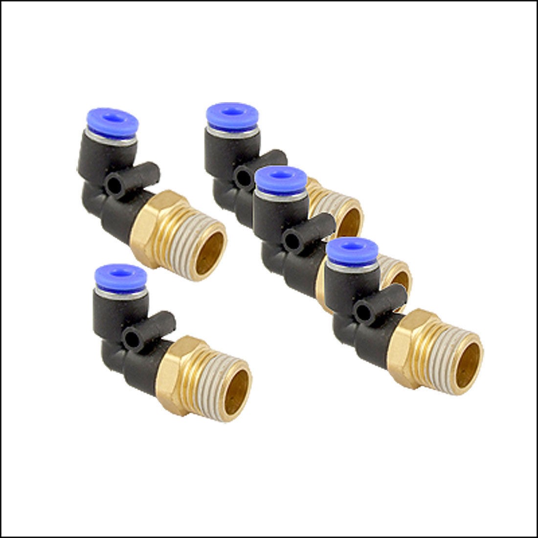 5 Pcs 4mm One Touch Tube Elbow Pneumatic Quick Couplers