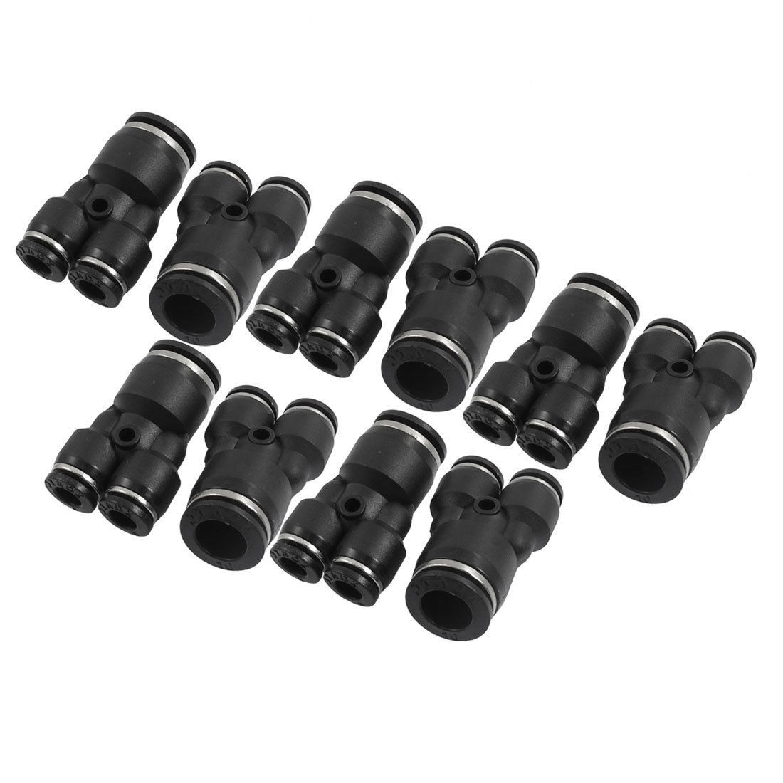 10 Pcs Air Pneumatic 10mm to 6mm Y Shaped Push in Connectors Quick Fittings