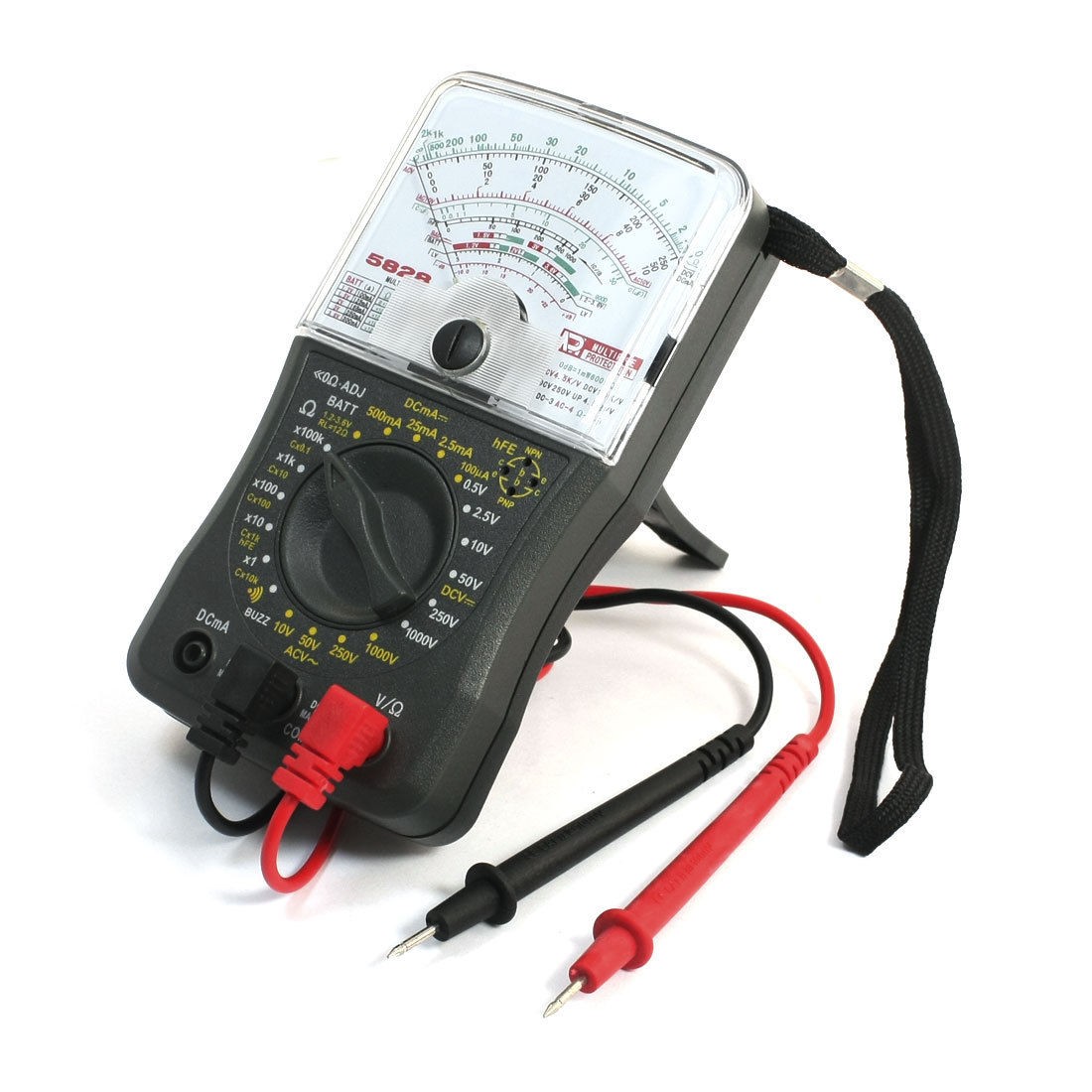 5828 Model AC DC Voltage Current Resistance Analogue Multimeter w Testing Lead