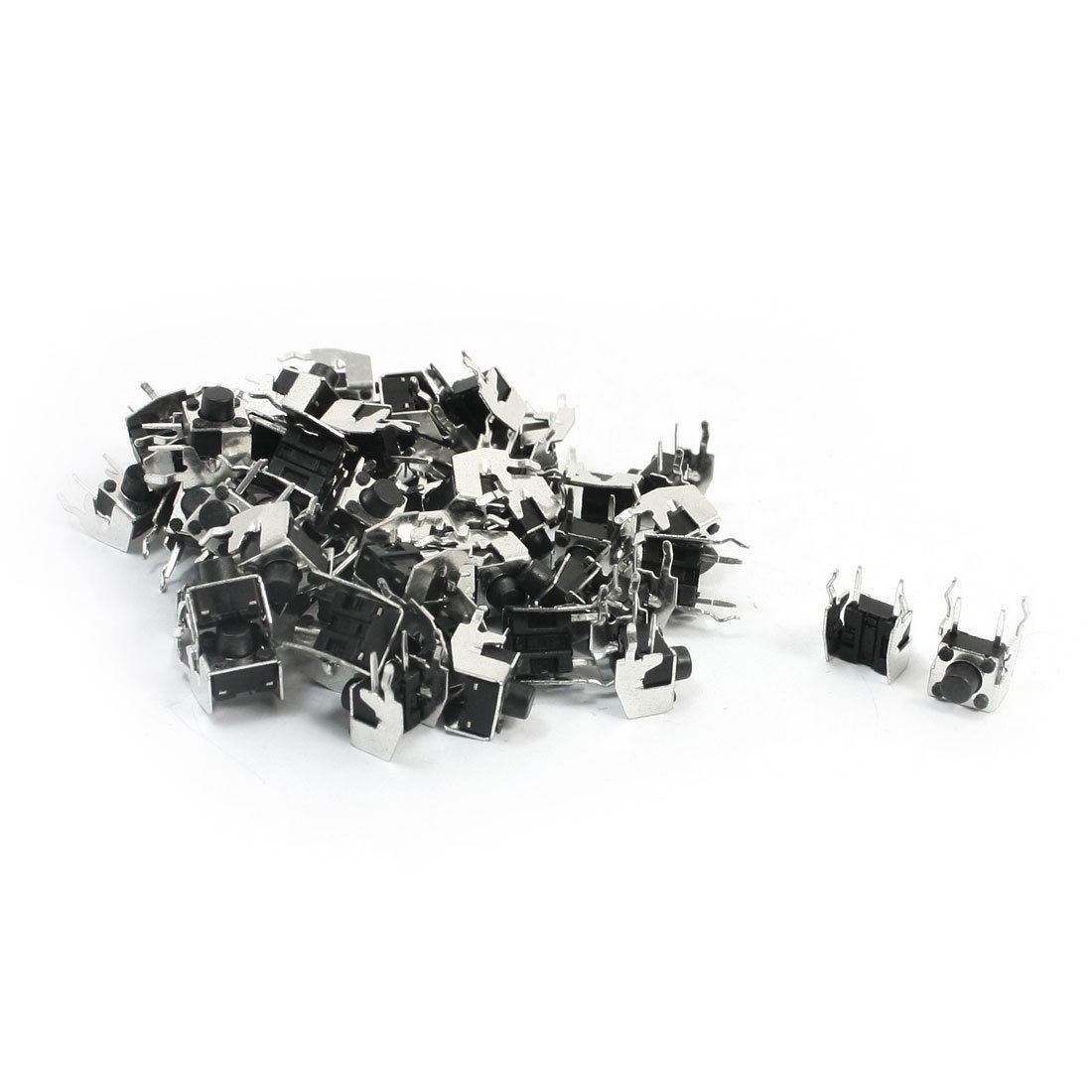 55 Pcs DIP PCB Fixed Bracket Sied Mounting Tact Switch Momentary 2pin 6x6x6mm